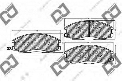 DJ PARTS bp1126 -  Комплект тормозных колодок, дисковый тормоз